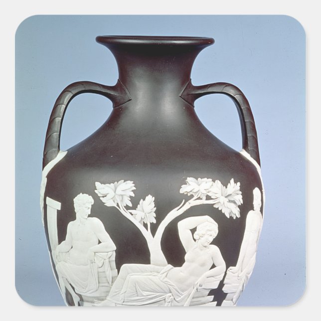 Steinware, Kopie der Portland Vase Quadratischer Aufkleber (Vorderseite)