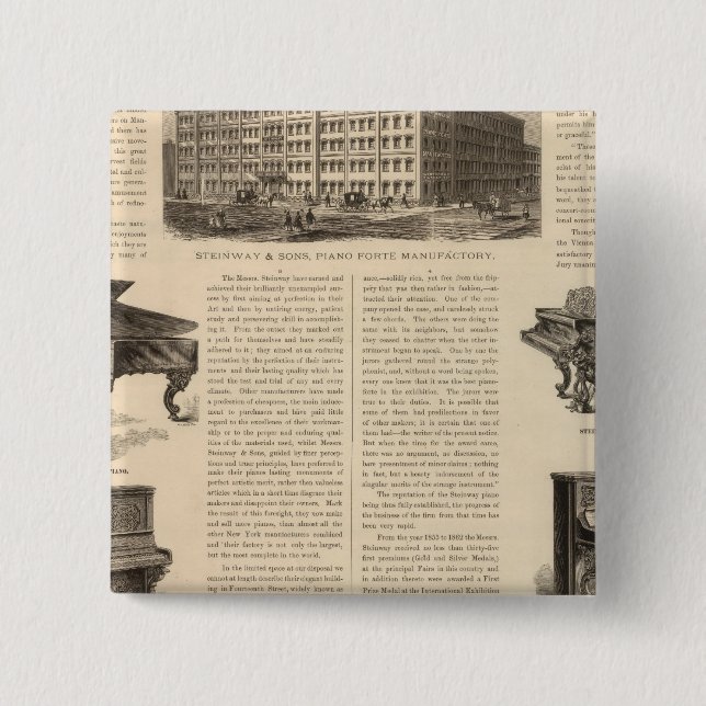 Steinway and Sons, Piano Manufacturers Button (Vorderseite)