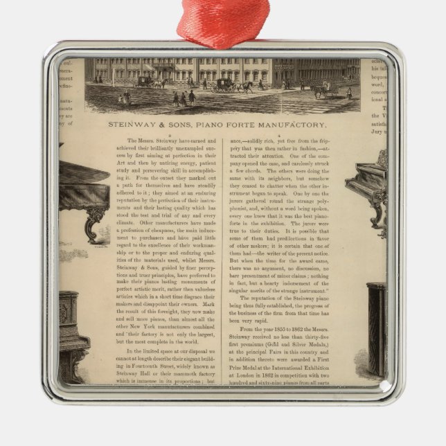 Steinway and Sons, Piano Manufacturers Ornament Aus Metall (Vorne)