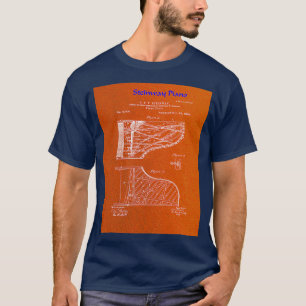 Steinway Piano 1880 Patent Image Fotografic Prin T-Shirt