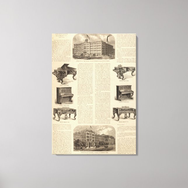 Steinway und Sons, Piano-Hersteller Leinwanddruck (Vorderseite)