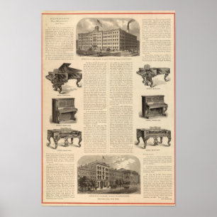 Steinway und Sons, Piano-Hersteller Poster