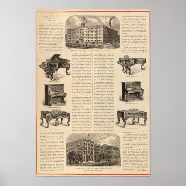 Steinway und Sons, Piano-Hersteller Poster (Vorne)