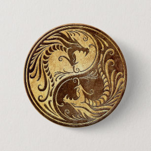SteinYin Yang Drachen Button