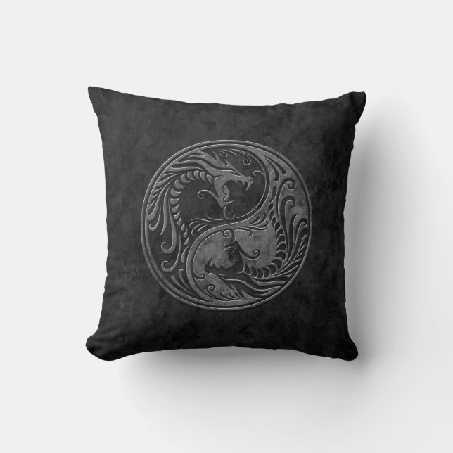 SteinYin Yang Drachen Kissen (Vorderseite)