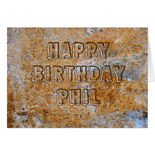 Steinzeitalter-alles Gute zum Geburtstag Phil (Vorderseite (Horizontal))