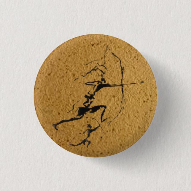 Steinzeitbogenschützen Button (Vorderseite)