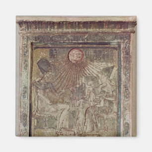 Stela, das Aten gibt das Leben darstellt und Magnet