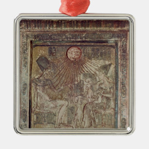 Stela, das Aten gibt das Leben darstellt und Silbernes Ornament