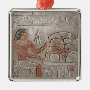 Stela, das das gestorbene darstellt silbernes ornament