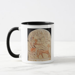 Stela, das einen Schreiber fährt einen Chariot Tasse