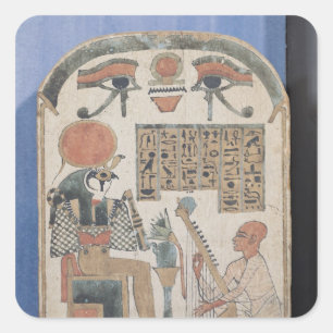 Stela des Harpist Djedkhonsuiuefankh Quadratischer Aufkleber