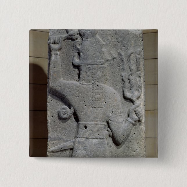 Stela von Teshub, syrischer Sturmgott Button (Vorderseite)