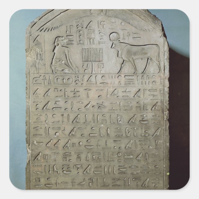 Stela zum Gedenken an die Beerdigung der Apis Quadratischer Aufkleber (Vorderseite)