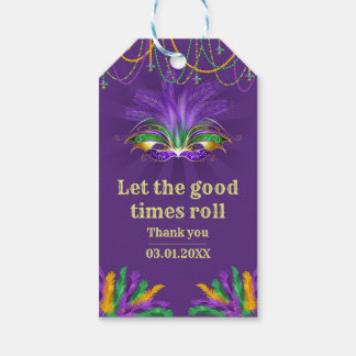Stell dich mit den festlichen Mardi Gras-Geschenke Geschenkanhänger