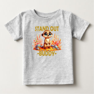 Stell dich weg, Kumpel. Niedliche Suricate Meerkat Baby T-shirt