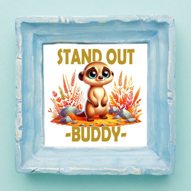 Stell dich weg, Kumpel. Niedliche Suricate Meerkat Fotodruck (Von Creator hochgeladen)