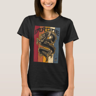 Stell dir Drachen Cool Retro Vintage Chinesischer T-Shirt