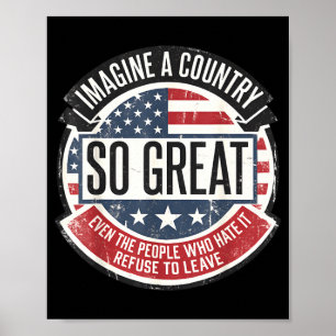Stell Dir Ein Großartiges Land Usa 4. Juli Patriot Poster