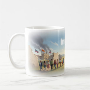 Stell dir Hoffnung und Einigkeit Poster vor Kaffeetasse