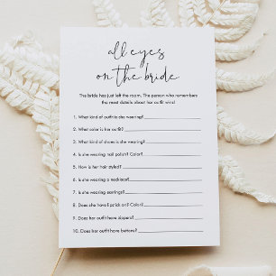 STELLA Alle Augen auf dem Bride Brautparty Spiel Einladung