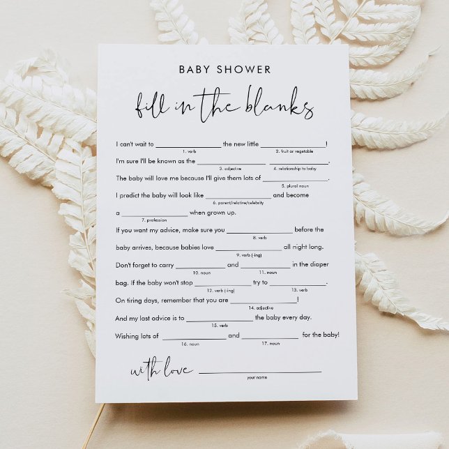STELLA Baby Shower Libs, füllen Sie das Leere Spie Einladung (Von Creator hochgeladen)
