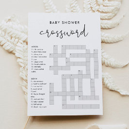 STELLA Baby Showword Crossword Game Card Einladung