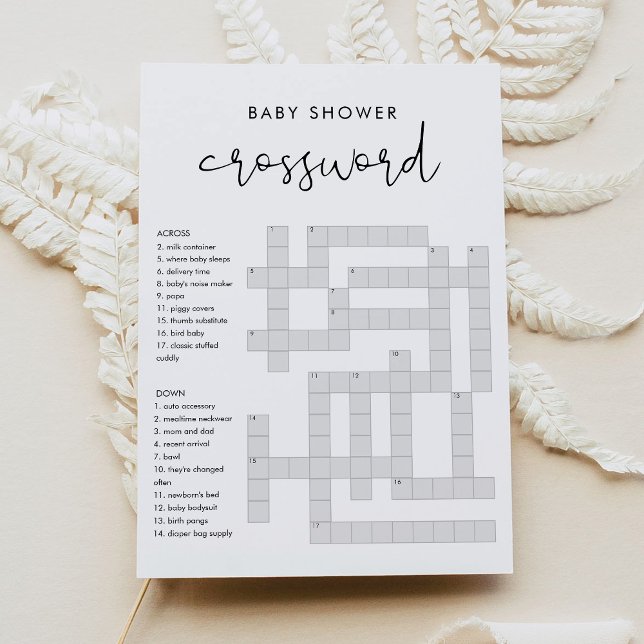 STELLA Baby Showword Crossword Game Card Einladung (Von Creator hochgeladen)
