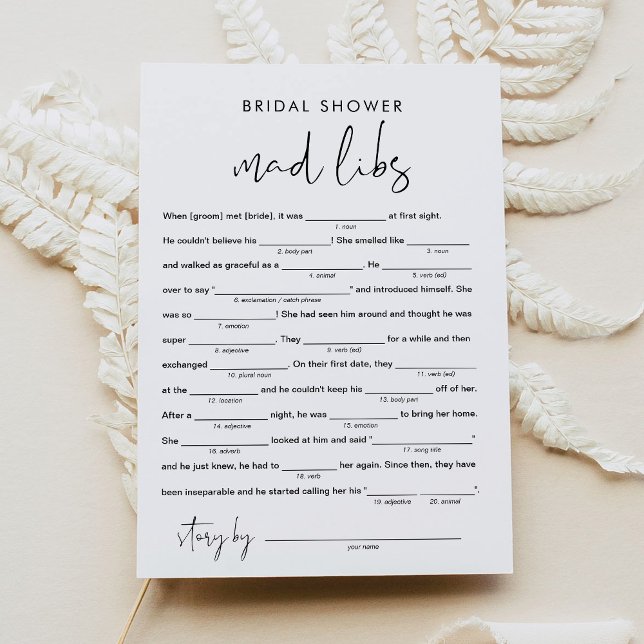 STELLA Brautparty Libs, Fülle das Blanks-Spiel ein Einladung (Von Creator hochgeladen)