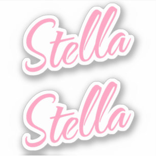 Stella Decorative Name in Pink x2 Aufkleber