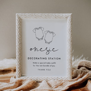 STELLA Dekorieren ein Babyoutfit-Koffer-Zeichen Poster