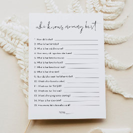 STELLA, die Mama Best Baby Shower Game kennt Einladung