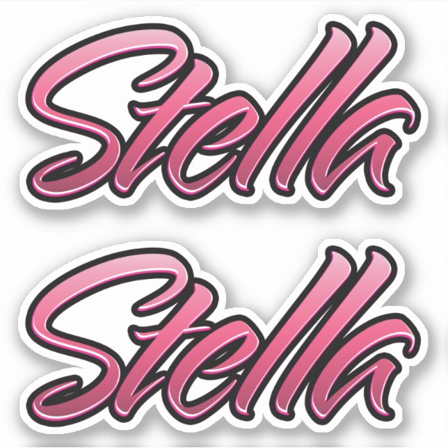 Stella faded pink Aufkleber Sticker Stickerset (Vorderseite)