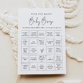 STELLA Finden Sie die Baby Bingo Game Card Einladung