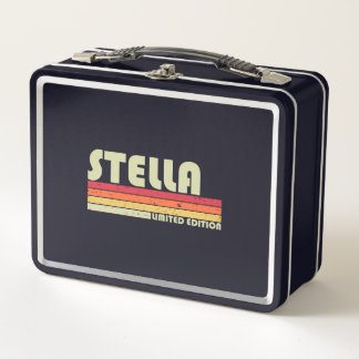 STELLA Geschenkname Personalisiert Retro Vintager  Metall Brotdose