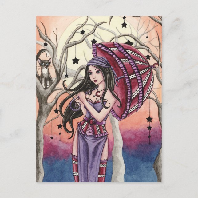 Stella - Hexenkarte Postkarte (Vorderseite)
