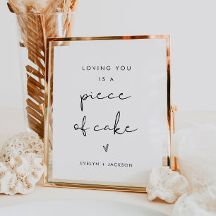 STELLA Liebe beim ersten Bite Wedding Dessert Sign Poster