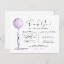 STELLA Lila Party Ballon Business Vielen Dank Inv