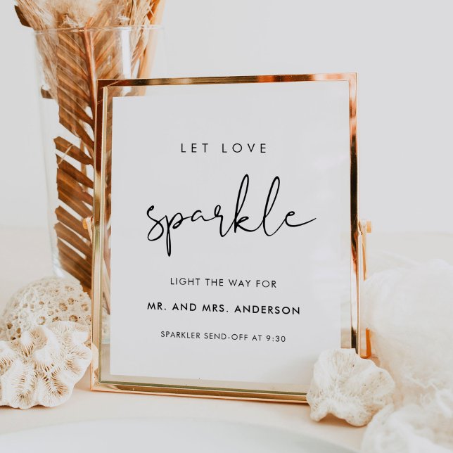 STELLA Minimalist Wedding Sparkler Send Off Sign Poster (Von Creator hochgeladen)