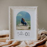 STELLA Minimalistische Hochzeit Foto Tischnummer S Poster<br><div class="desc">Entdecken Sie die faszinierende Faszination unserer Stella-Kollektion, die mit Sorgfalt gefertigt wurde, um Ihre Babydusche mit einem Hauch modernen Minimalismus und einer Touch edler Eleganz zu verschönern. Diese vielseitige Kollektion ist darauf ausgerichtet, den böhmischen Charme nahtlos mit zeitloser Eleganz zu verbinden und garantiert die Ästhetik jeder Babydusche zu verbessern. So...</div>