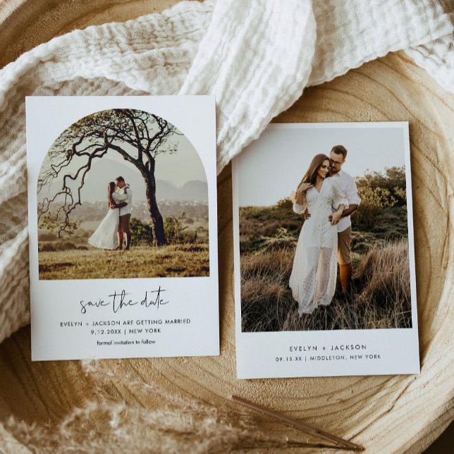 STELLA Modern Edgy Arch Foto Save the Date Einladung (Von Creator hochgeladen)