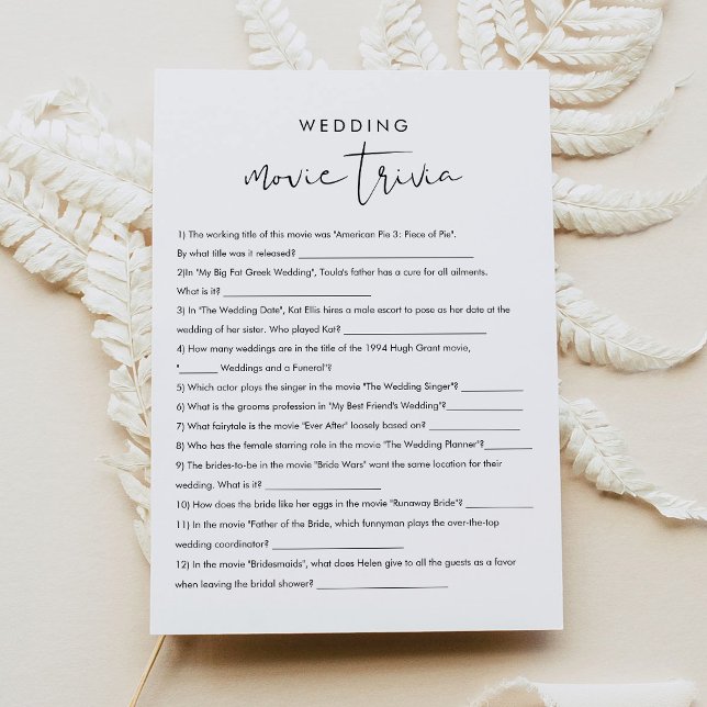 STELLA Movie Trivia Brautparty Game Einladung (Von Creator hochgeladen)