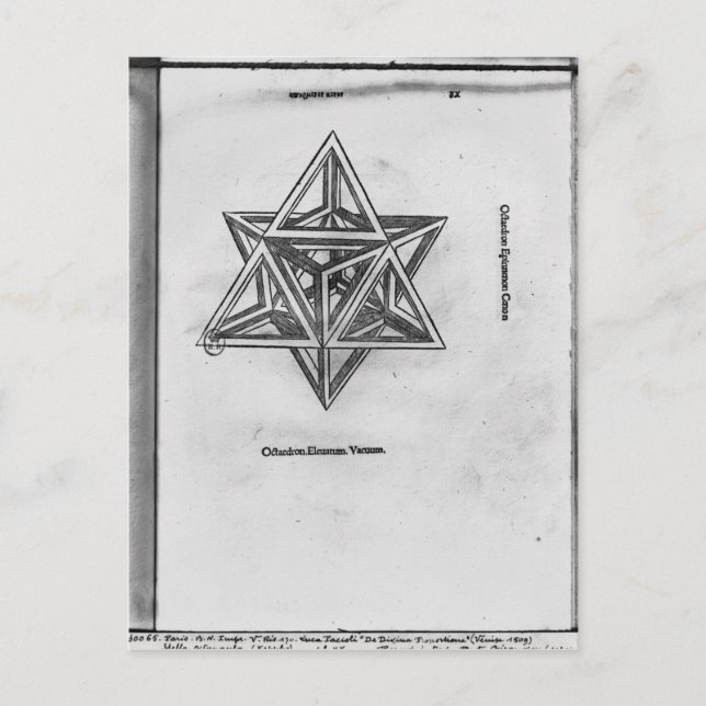 Stella octangula, aus "De Divina Proportione" Postkarte (Vorderseite)