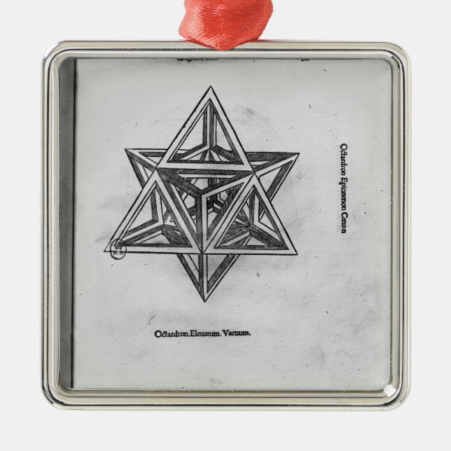 Stella octangula, von 'De Divina Proportione' Ornament Aus Metall (Vorne)