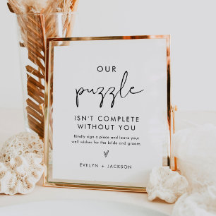 STELLA Puzzle Wedding Guest Book Sign Poster