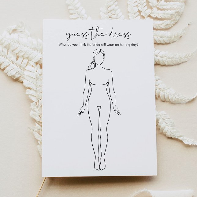 STELLA schätzt das Dress Brautparty Spiel. Karte (Von Creator hochgeladen)