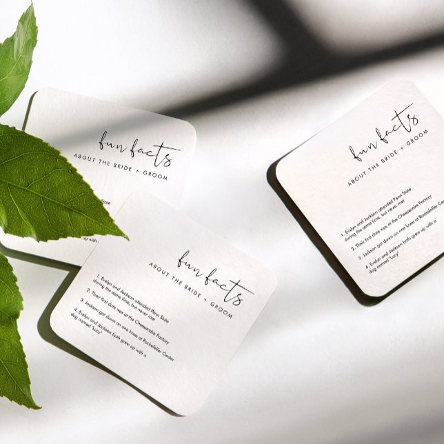 STELLA Spaß Fakten über die Braut und den Groom Rechteckiger Pappuntersetzer (Von Creator hochgeladen)