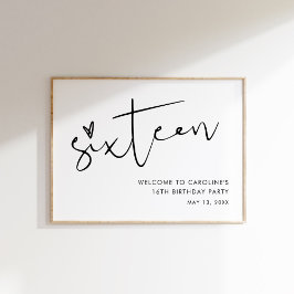 STELLA Sweet 16 Geburtstag Begrüßungszeichen Poster