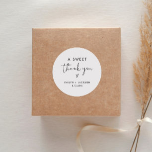 STELLA Sweet Thank You Favor 3" (Bogen mit 6) Runder Aufkleber