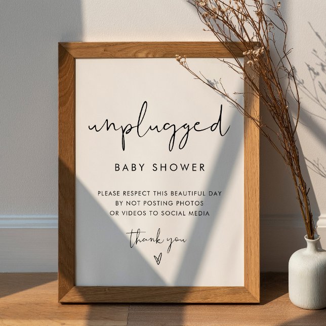 STELLA Unplugged Baby Shower Sign Poster (Von Creator hochgeladen)